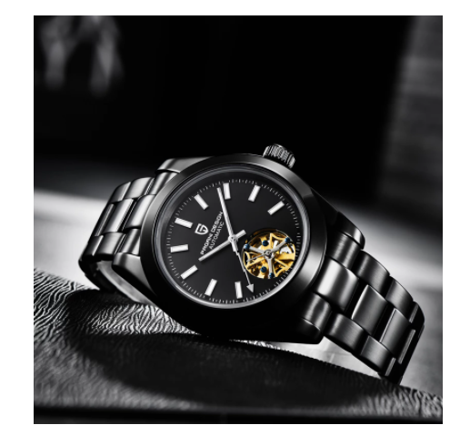 PAGANI 1658 New Automatic Mechanical Watch Stainless Steel Strap Depth Waterproof Men's Watch